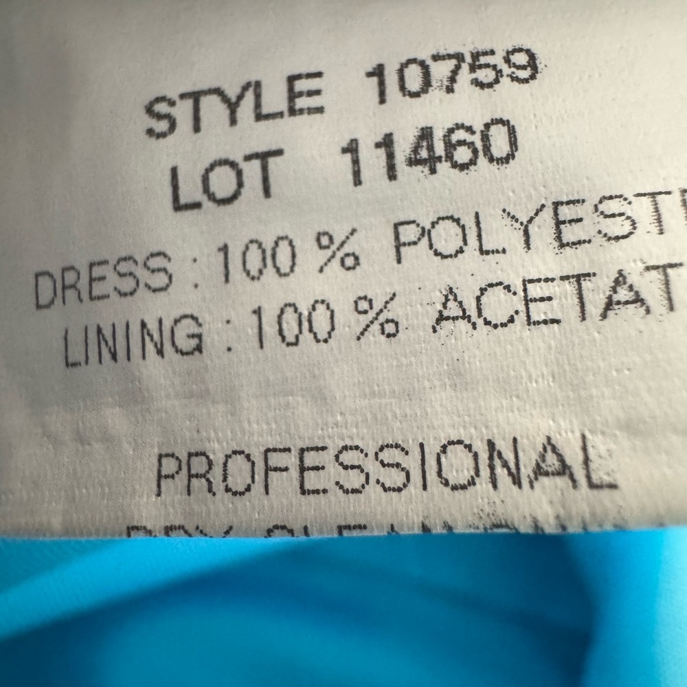Vintage Blondie Nites Elegant Blue Halter Dress sz 9/10 - Picture 6 of 6